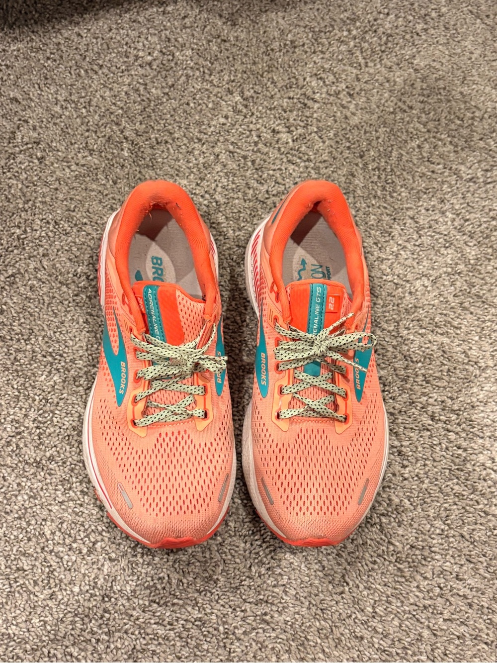 Brooks womans Running Shoes - Coral/Teal - Picture 2 of 4